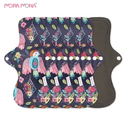 Feminine Hygiene Mora Mona 15 Pieces Washable Sanitary Napkin Female Products Pad Period Reusable Menstrual Pads Women Towel 221121