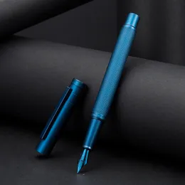 Fountain Pens Hongdian Dark Blue Forest Metal Nib EFFBent Beautiful Tree Texture Excellent Writing Business Office 221119
