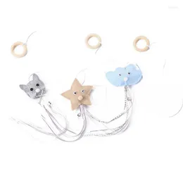 Cat Toys Dorakitt 1PC Tassel Wand Toy Star Cloud Bell Decor zwiastun kociak interaktywne dostawy zwierząt domowych