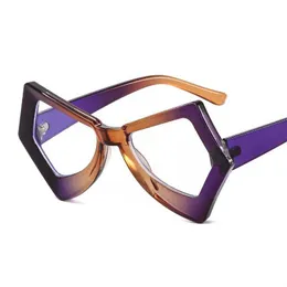 Sonnenbrillenrahmen, übergroße Damen-Cat-Eye-Brillenrahmen für Damen, modisch, bunt, einzigartiges Design, Anti-Blaulicht-Computer-Brillen, Brillen T2201114
