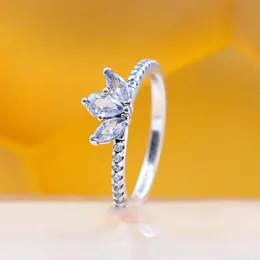 Anello a grappolo erbario scintillante in argento sterling 925 Fit Pandora Jewelry Fidanzamento Wedding Lovers Fashion Ring per le donne