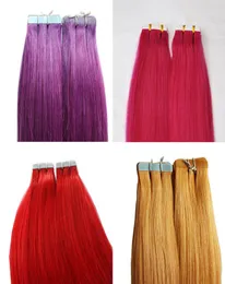 Colore brillante Tutti i colori 200 g blu rosa rosso verde giallo viola colore brillante estensioni per capelli peruviani2130253