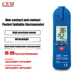 CEM Multimeters IR-98 Extern fickfällbar termometer Matnåltermometer Central Probe Plug-Intest Nytt