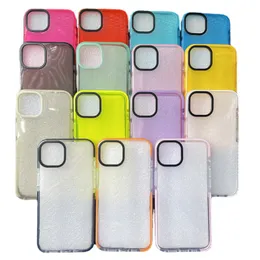 형광성 컬러 듀얼 컬러 투명한 명확한 케이스 TPU TPE 에어 쿠션 드롭 iPhone 14 13 12 Mini 11 Pro Max XR XS X 6 7 8 Plus SE2 용 전체 보호 충격 방지 뒷좌석.