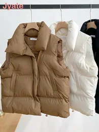 Kadınlar Down Parkas Simple Coats Kadınlar Sonbahar ve Kış Düz Renk Dönüşü Yakalama Fermuar Kile Küfür Ceket Chaquetas Mujer 221121