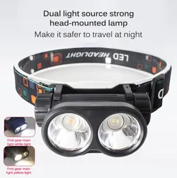 Detachable DualPurpose Rechargeable Headlamp Dual Light Source Camping Head Lamp Fishing Headlight Torch Bike Lights7172337
