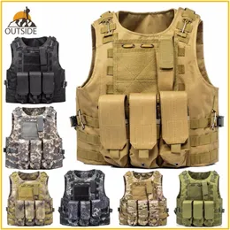 Men's Vests USMC Airsoft Military Tactical Molle Combat Assault Plate 7 Colors CS Outdoor Clothing Hunting 221121