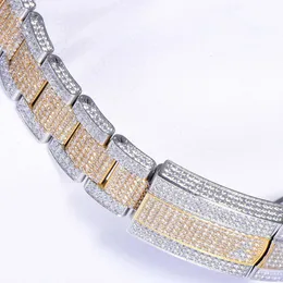 다이아몬드 남성 자동 기계식 시계 41mm 다이아몬드 스터드 스틸 여성 패션 버린 손목 시계 팔찌 MO