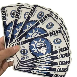 Money Mylar Bags Forma unica da cento dollari Design stampato Riutilizzabile 3,5 Grammi 3 lati sigillati Confezione Custodia Alluminio K Borsa snack per alimenti