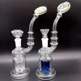 Tree Arm Perc Blue Glass Bong Hookahs Dab Rig Lollipop Design mit 14 mm weiblichen Joint-Rauchpfeifen