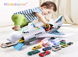 Kids Toys Simulation Track Inertia Airplane Music Stroy Light Plane Diecasts Toy Vehicles Passenger Plane Toy Car Boys Toys LJ20