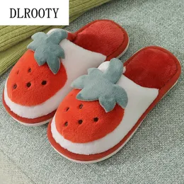 Pantofole Pantofole invernali per Boy Girl Fruit Cartoon Cute Warm Flat Shoes Bambini antiscivolo Home Indoor Fashion Kids Slides Infradito 221121