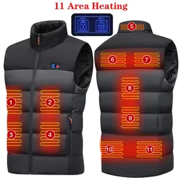 Gilet da uomo 3-13 Aree Riscaldate Giacca da uomo Inverno Donna Riscaldatore elettrico Usb Tattico Uomo Cappotto termico Scaldamuscoli 221121