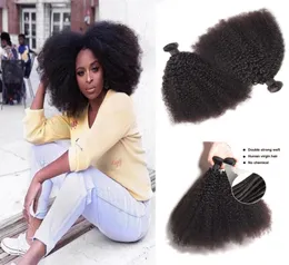1Bundlelot Mongolian Afro Kinky Curly Virgin Human Hair Hair Remy Weaves Double Wefts 100Gbundle Wefts7854985