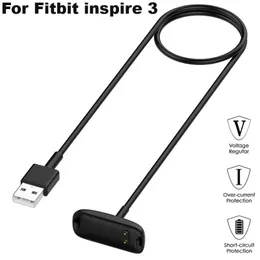 100CM/30CM Charger Cable For Fitbit inspire 3 Replacement USB Charging Cable Cord Adapter Clip Dock Accessories For Fitbit Smartwatch Replacement