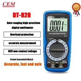 CEM DT-920 DT-920N DT-921 DT-922デジタルマルチメーターデジタルディスプレイ高精度フルレンジ保護インテリジェントアンチバーン。
