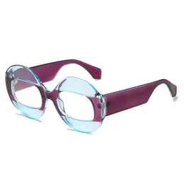 サングラスフレーム新しいファッションメガネfFRame女性特大の丸い透明な眼鏡フレーム