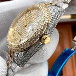 손목 시계 VVS1 다이아몬드 시계 남성 시계 41mm y 자동 수입 힌지 3255 운동 스테인 스틸 케이스 WR