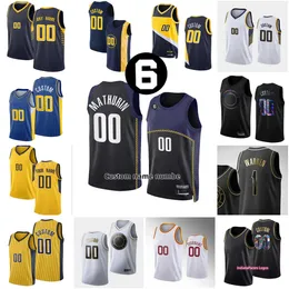 Custom Printed 2022-23 New Basketball Jerseys 22 Isaiah Jackson 12 Oshae Brissett 00 Bennedict Mathurin 21 Terry Taylor 2 Andrew Nembhard 10 Kendall Brown