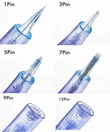 Conjunto de cartuchos de agulha PMU Dermapen - Agulhas de precisão para maquiagem permanente de beleza doméstica MTS - 1RL, 3RL, 5RL, 7M, 9M, 12M, 24M, 36M, 42N2 Tips
