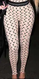 Дизайнерские женские модные леггинсы с лунным цветочным принтом, узкие колготки, леггинсы, эластичные тонкие повседневные уличные колготки, брюки, осенние женские сексуальные чулки1OU0