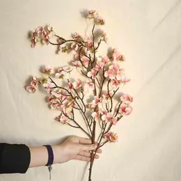 Decorative Flowers Artificial Cherry Peach Blossom Fake Silk Flower Home Wedding Party Floral Decor Nordic Plum Simulation Decorat