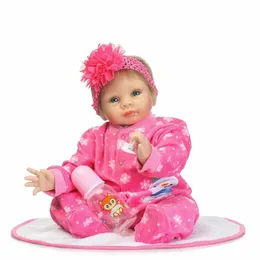 55 cm Silicone Reborn Dolls Soft Ploth Body Body Like Reborn Babies For Girls Playhouse Toys Crian￧as Presentes Brinquedos2493