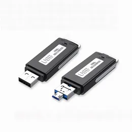 2in1 mini OTG USB Disk Small Dicafon Digital röstinspelare U01 Noice Minska inspelningen Ultra Thin HD-kryptering OTG-plug Play för att möta klassföreläsning USB-lagring
