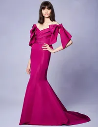 Marchesa Resort Collection Long Dresses Mermaid Evening Gown Off The Shoulmer Sweep Train 파티 드레스 8007228