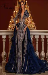 Vestido de festa com glitter azul marinho dubai feminino islmico turco stacvel rabe baile 20203186422