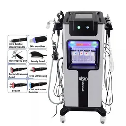 Multifunktionell skönhetsutrustning 8 i 1 ansiktssyreterapi Hydrofacial Machine Hydropeeling Skin Rejuvenation Cosmetic Dermabrasion Mach