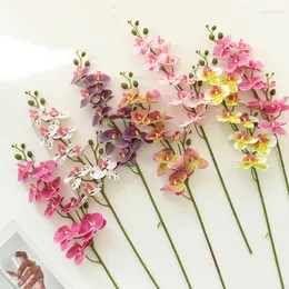 Dekorativa blommor Creative Single 3D Printing Film Phalaenopsis Ornament Simulation Flower Plant Silk Artificial