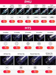 خراطيش إبرة مكياج دائمة - الدقة MTS 1RL -42N2 لعملية الشفاه