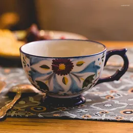 Filiżanki spodki Nordic Modern Coffee Cup and Saucer Set Luksusowy moda ceramika śniadanie kreatywność Platillo de taza kubki urocze