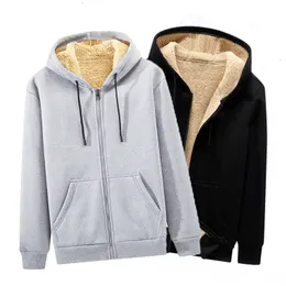 Mens Hoodies Sweatshirts Fermuar Yüksek Kaliteli Polar Hoodie Gevşek Hip Hop Unisex Fashion Streewear Tops Öğrenci Kış Sıcak 221121