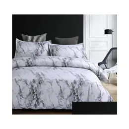 Sängkläder set marmor mönster sängkläder set duvet er set 2/3 st säng tvilling dubbel drottning quilt linne inget ark och fyllning av släpp leverans ho dhd84