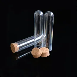 Plastic Test Tube With Cork Stopper Packaging Bottle 3ml Lab Supplier Clear Cosmetic Tubes