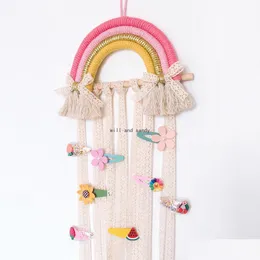 Novelty Items Room Home Decor Cloud Rainbow Tassel Rame Wall Hanging Bow Knot Ornament Interior Decoration Drop Delivery Garden Dhenv