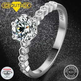 Solitärring 051CT Rundschliff 925 Sterling Silber s für Damen D VVS Bubble Luxus Hochzeit Verlobte 221119