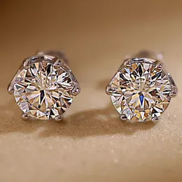 Kolczyki dla kobiet 925 Sterling Silver Ear S Fashion Wedding Lab Created Diamond Biżuteria 221119