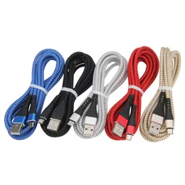 Cavo di tipo C Cavo dati Micro USB V8 in metallo Caricatore di ricarica rapido per Xiaomi Samsung S7 Edge S8 Cavo di ricarica per telefono Android Huawei Cavo 3m