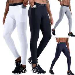 Calça masculina de compressão masculina esportes rápidos de ginástica sólida ginástica casual homem joggers calças de moletom elástico treinamento listrado preto calças pretas