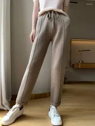 Pantalones de mujer beliarst lana pura pies peque￱os damas pantalones de cintura alta oto￱o e invierno l￡piz delgado