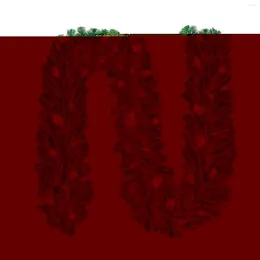 الزهور الزخرفية 1.8m عيد الميلاد اكليلا من الزهور الأخضر روطان الزخرفة الاصطناعية الزخرفة الزخرفة الزخرفة الزخرفة الحزب الشجرة H5T7