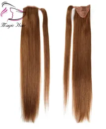 Evermagic Ponytail Human Hair Remy Remy Straight European Ponytail Frisur 70G 100 natürliche Haarclip in Erweiterungen8106110