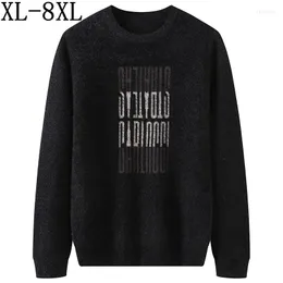 Maglioni da uomo 6XL 8XL 7XL 2023 Moda invernale Maglione di cashmere Uomo Pullover da uomo Maglione maschile caldo morbido di alta qualità