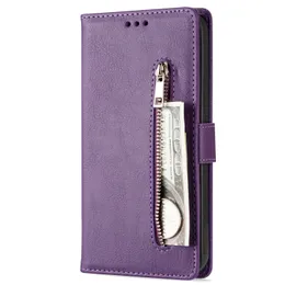 Multifunctional leather Anti-fall Calf zipper back buckle case for iphone14pro XR 12case Flip the to insert the wallet card