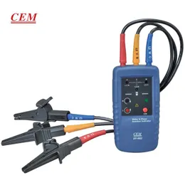 CEM DT-902 Phasenfolgemesser, Motor-Magnetfeldanzeige, digitaler Phasenmesser, Spannungs- und Frequenzmessung, handgehalten.