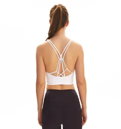 Lu Yoga Sports Bra Nude Skinfriendly Support Support Sever Lu Bra Running Gym Gym Clothes Women Solid Workout Activewear UN1222527