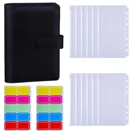 Biper com zíper Macaron PU Couather Notebook Orçamento de caixa solta Hand Ledger Escola de papelaria escolar